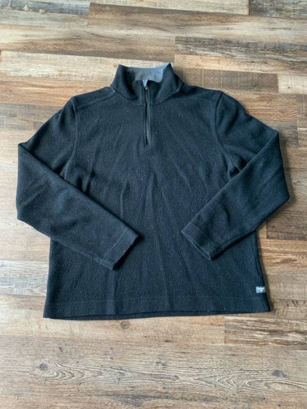 Toad & Co Kennicott 1/4 zip Black Wool Sweater Women’s Size Large
